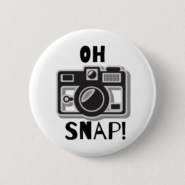 OH SNAP! funny camera design 6 Cm Round Badge (Front)
