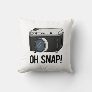 Oh Snap Funny Camera Pun Cushion