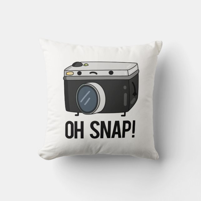 Oh Snap Funny Camera Pun  Cushion (Front)