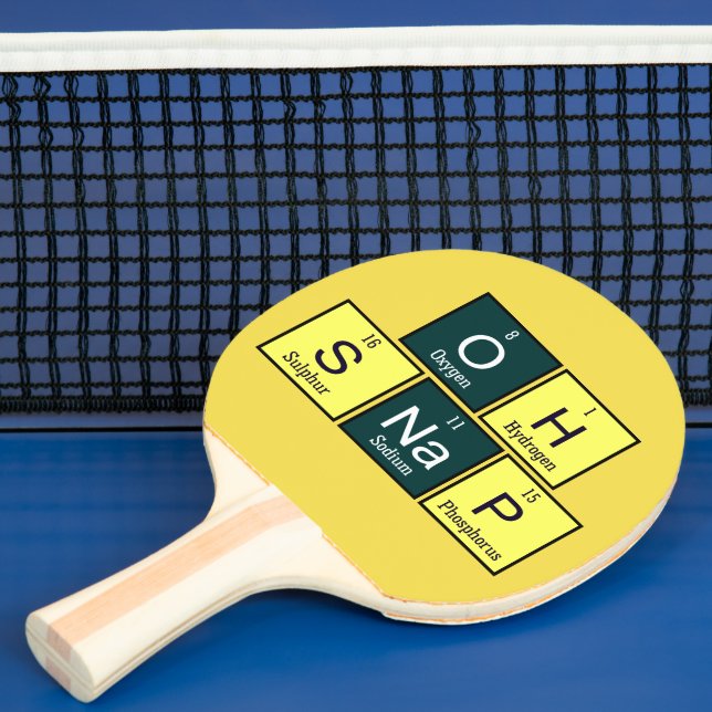 Oh Snap Funny Element Chemistry Teacher Chemist Ping Pong Paddle (Insitu)