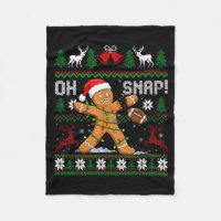 Oh Snap Funny Gingerbread Man Football Christmas P