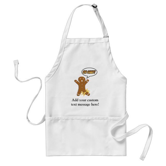Oh Snap! Funny Gingerbread Man Standard Apron (Front)