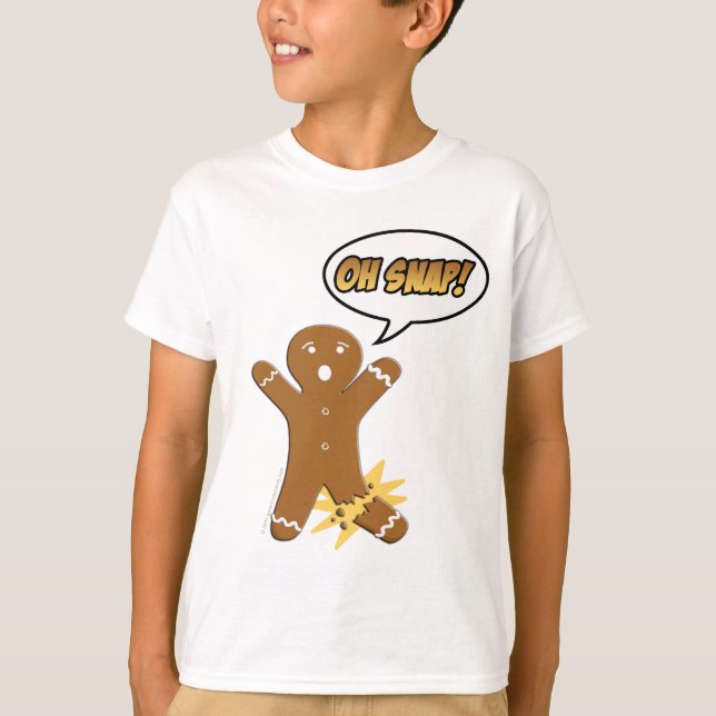 Oh Snap! Funny Gingerbread Man T-Shirt (Front)