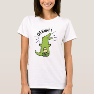 Oh Snap Funny Snapping Crocodile Pun  T-Shirt