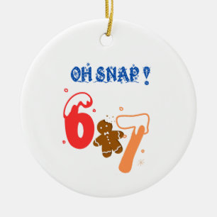 Oh Snap Gingerbread 67 Ceramic Tree Decoration