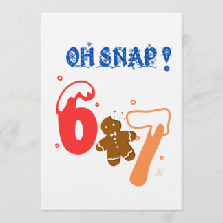 Oh Snap Gingerbread 67 Invitation