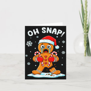 Oh Snap Gingerbread Christmas Xmas Cookie Baking H Card