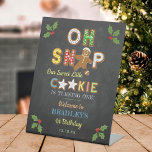 Oh Snap! Gingerbread Cookie Any Age Birthday Pedestal Sign<br><div class="desc">Celebrate in style with this trendy 1st birthday welcome sign. The design is easy to personalise with your own wording and your family and friends will be thrilled when they see this fabulous party sign. Matching party items can be found in the collection.</div>