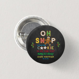 Oh Snap! Gingerbread Cookie Baby Shower 3 Cm Round Badge