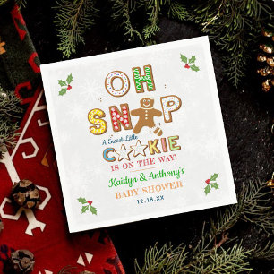 Oh Snap! Gingerbread Cookie Baby Shower Napkin