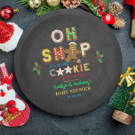 Oh Snap! Gingerbread Cookie Baby Shower Paper Plate<br><div class="desc">Celebrate in style with these trendy baby shower paper plates. The design is easy to personalise with your own wording and your family and friends will be thrilled when they see these fabulous party plates.</div>