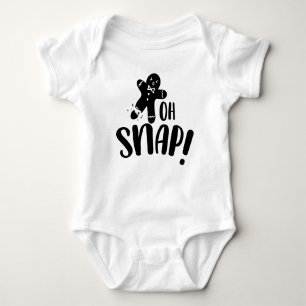 Oh Snap Gingerbread Cookie Holiday Baby Bodysuit