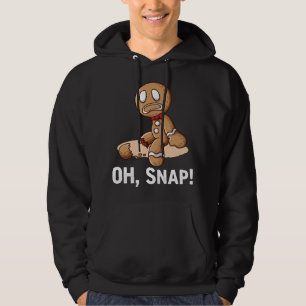 Oh Snap Gingerbread Cookie Man Broken Leg Amputee Hoodie