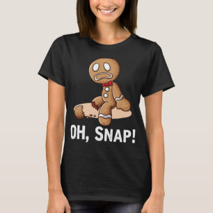 Oh Snap Gingerbread Cookie Man Broken Leg Amputee T-Shirt