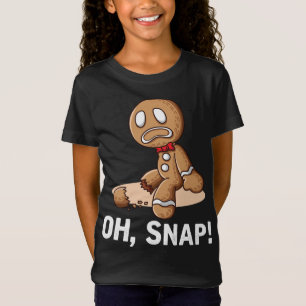 Oh Snap Gingerbread Cookie Man Broken Leg Amputee T-Shirt