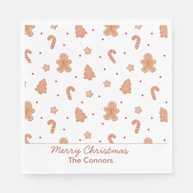 Oh Snap!" Gingerbread Cookie Napkin (Front)