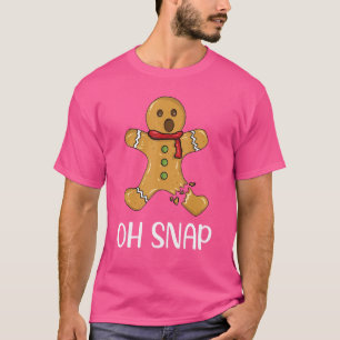 Oh Snap Gingerbread Man Christmas Cookie Xmas Boy T-Shirt