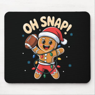 Oh Snap Gingerbread Man Christmas Football Kids Bo Mouse Mat