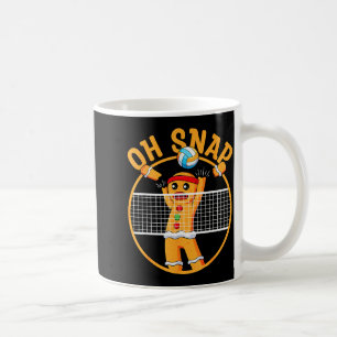 Oh Snap Gingerbread Man Christmas Volleyball Coffee Mug