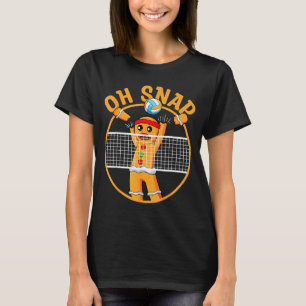 Oh Snap Gingerbread Man Christmas Volleyball  T-Shirt