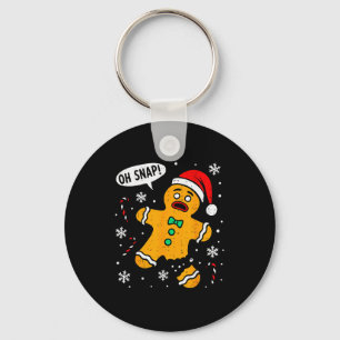 Oh Snap Gingerbread Man Christmas Xmas Cookie Baki Key Ring