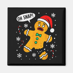 Oh Snap Gingerbread Man Christmas Xmas Cookie Baki Magnet