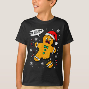 Oh Snap Gingerbread Man Christmas Xmas Cookie Baki T-Shirt