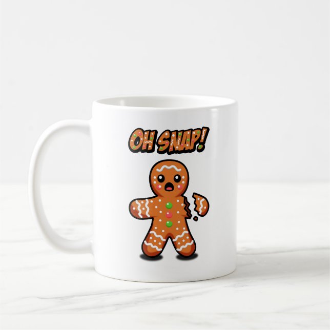 Oh Snap! Gingerbread Man Coffee Mug (Left)