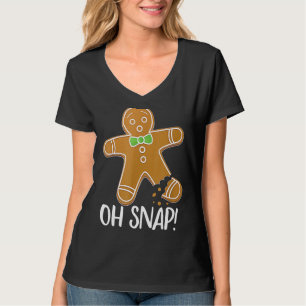 Oh Snap Gingerbread Man Cookie Broken Leg 1 T-Shirt
