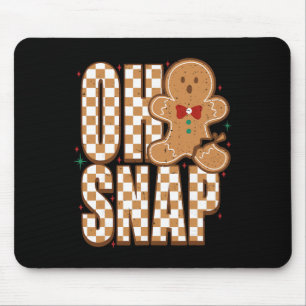 Oh Snap Gingerbread Man Funny Christmas Xmas Men W Mouse Mat