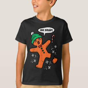 Oh Snap Gingerbread Man Funny Christmas Xmas Men W T-Shirt