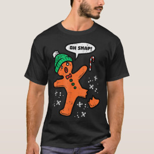 Oh Snap Gingerbread Man Funny Christmas Xmas Men W T-Shirt