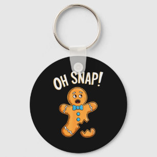 Oh Snap Gingerbread Man Shirt Adult Kids Men Women Key Ring