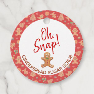 Oh Snap Gingerbread Man Sugar Scrub Hang Tags