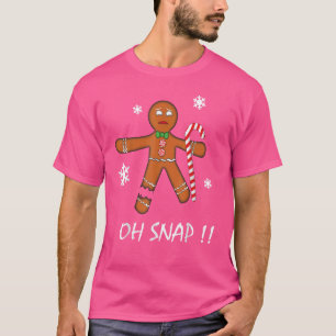 Oh Snap Gingerbread Man T-Shirt Cookie Candy Cane