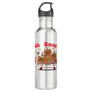 Oh Snap Gingerbread School Nurse Christmas Classic 710 Ml Water Bottle