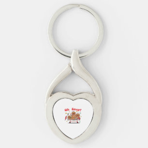 Oh Snap Gingerbread School Nurse Christmas Classic Key Ring