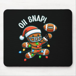 Oh Snap Gingerbreadman Christmas Footll Mouse Mat