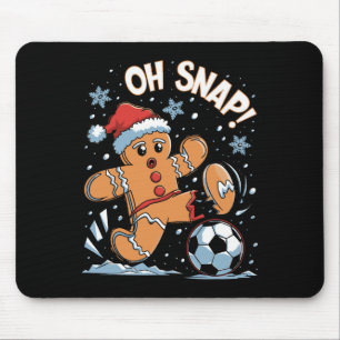 Oh Snap Gingerbreadman Christmas Soccer 1 Mouse Mat