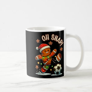 Oh Snap Gingerbreadman Christmas Soccer Coffee Mug