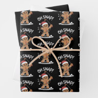 Oh Snap Gingerbreadman Golfer Golf Christmas Xmas