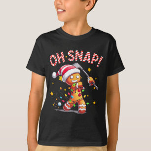 Oh Snap Gingerbreadman Xmas Golfer Golf Christmas T-Shirt