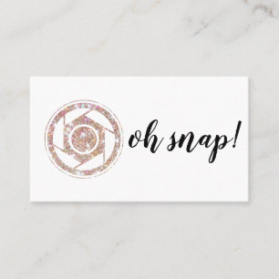 Oh Snap! Glitter Photographer Business Card