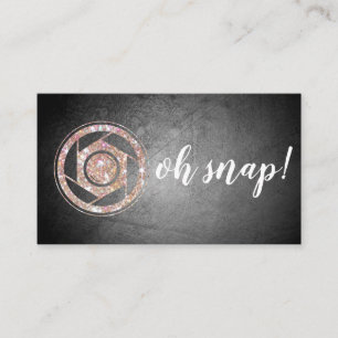 Oh Snap! Glitter Photographer Business Card