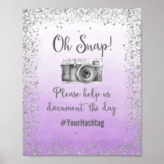 Oh Snap Hashtag Wedding Poster Print