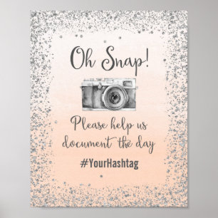 Oh Snap Hashtag Wedding Poster Print