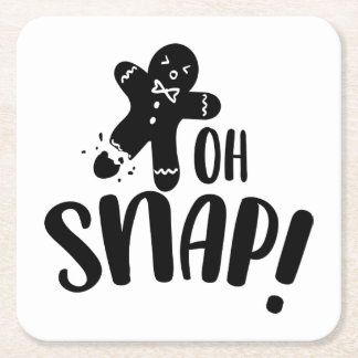 Oh Snap Holiday Square Paper Coaster