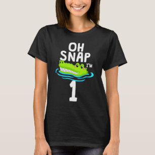Oh Snap I'm 1st Birthday Crocodile Alligator 1 Yea T-Shirt