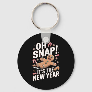 Oh Snap It's The New Year Gingerbread Man Christma Key Ring