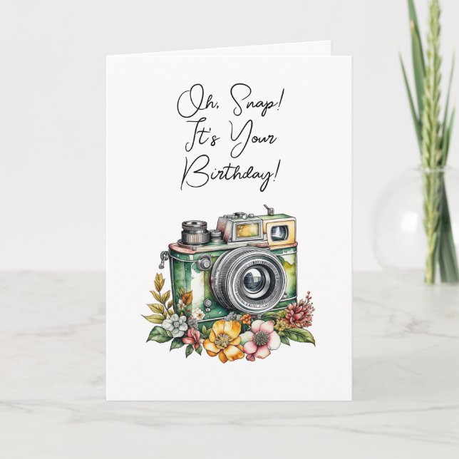 Oh, Snap, It's Your Birthday! Card (Front)